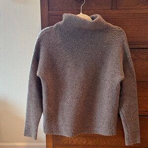 Madewell - Cozy Light Brown Mock Neck Turtle Neck Sweater